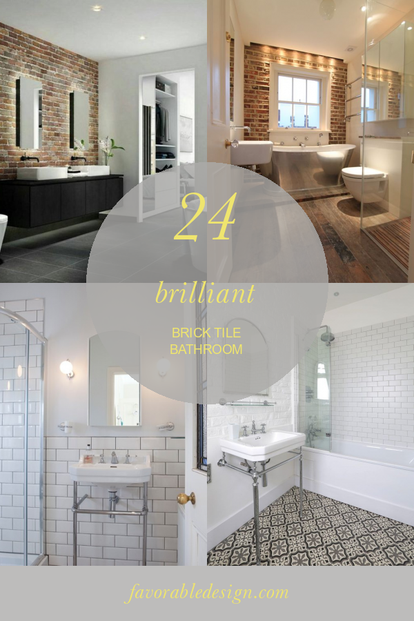 24 Brilliant Brick Tile Bathroom Home, Family, Style and Art Ideas